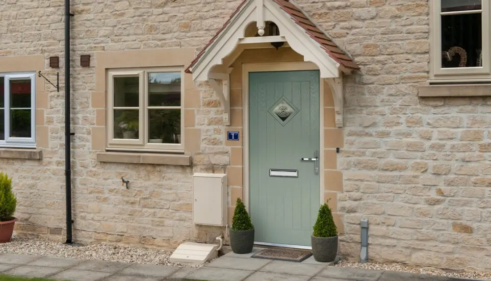 Photo of a modern and stylish house interior facing the main door