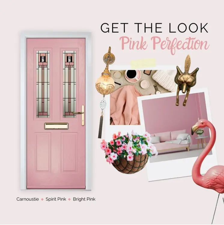 Image of pink wooden door, Pink Perfection